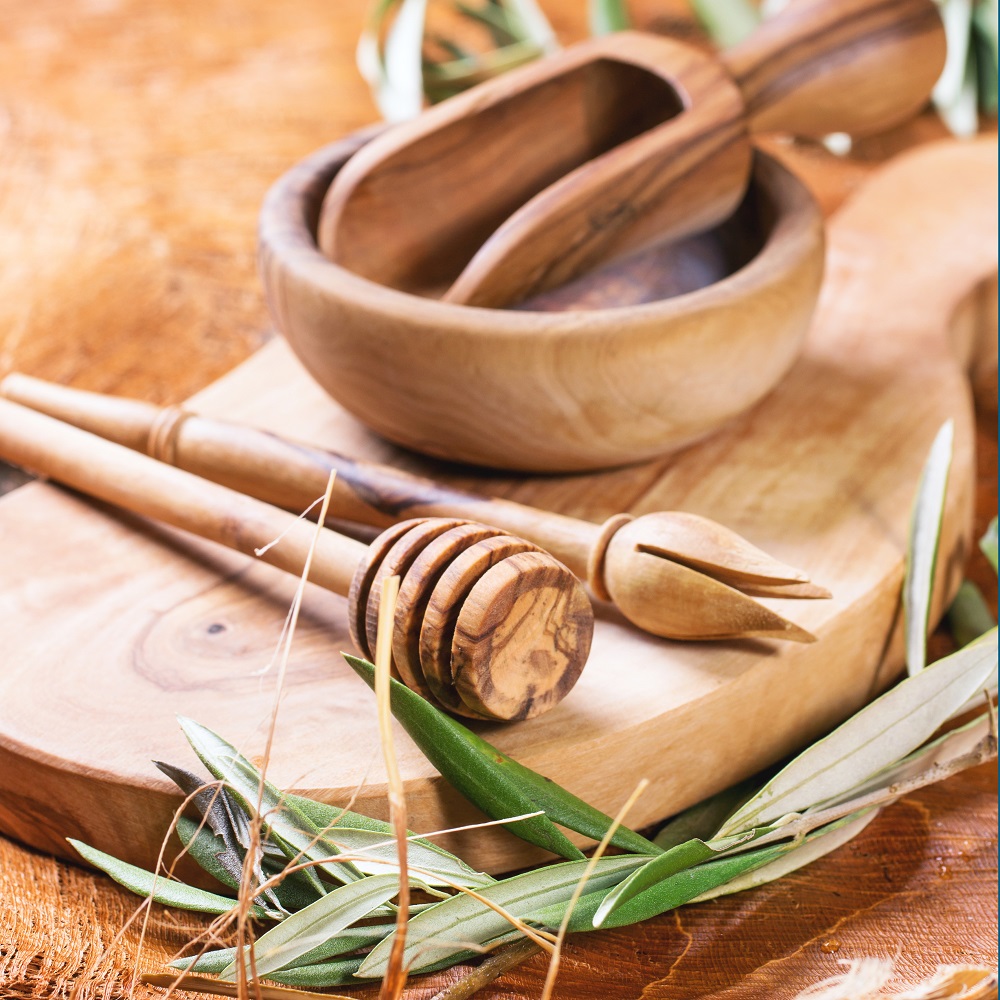 Olive wood kitchen utensil